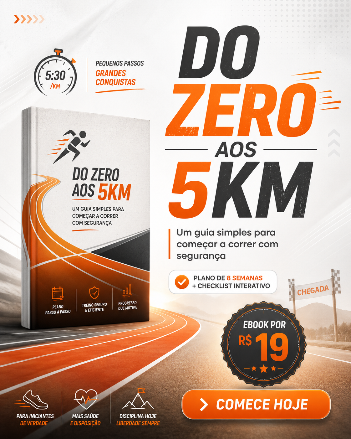 Do Zero aos 5KM, guia de 8 semanas para começar a correr com segurança