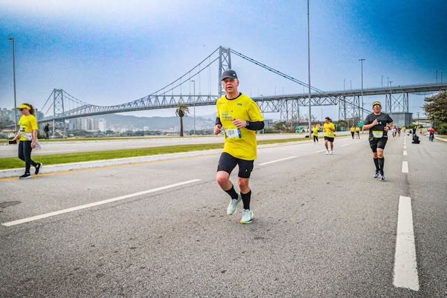 Treino de corrida registrado no Strava